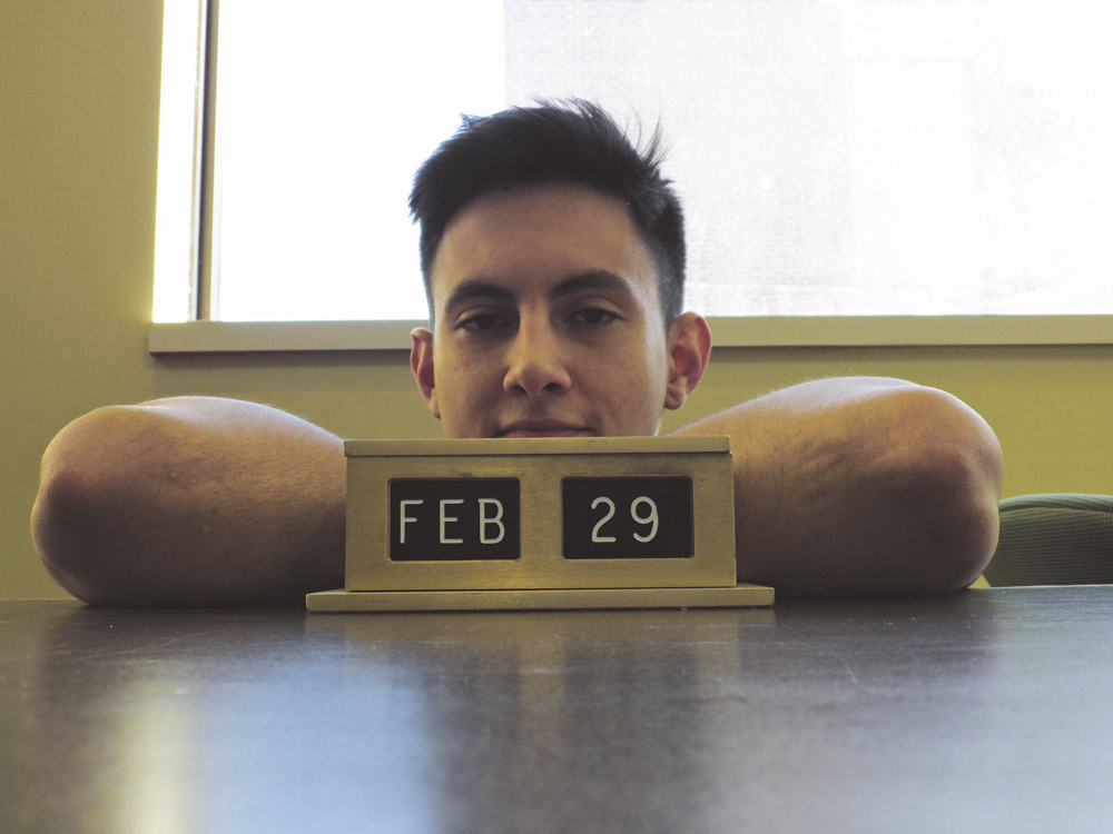 JACK DURA | THE SPECTRUM  Diego Gondim celebrates his Leap Day birthday on March 1 in 365-day years. 