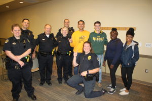 University Police officers and students gathered for coffee and a chat.