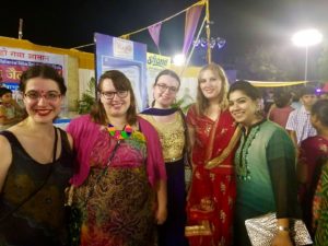 PHOTO COURTESY Laura Ellen Brandjord | American Institute for Foreign Study students at Excellency Gardens’ Dandiya event during Navaratri.