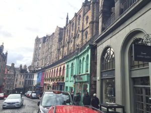 PHOTO COURTESY ELIZABETH WELLMANN | The quaint little streets of old town Edinburgh with their many shops provided the inspiration behind Diagon Alley in the Harry Potter series.