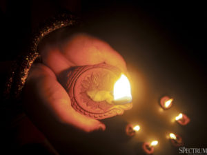 PHOTO COURTESY Laura Ellen Brandjord | Diyas come in many different shapes and use oil with cotton wicks for fuel.