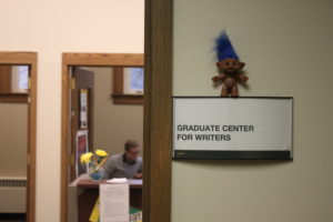 PHOTO COURTESY Rio Bergh | Buddy the troll shows his love for the Graduate Center for Writers.