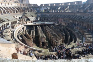 PHOTO COURTESY Kali Wells | The Colosseum in Rome, with exposed underground stonework.