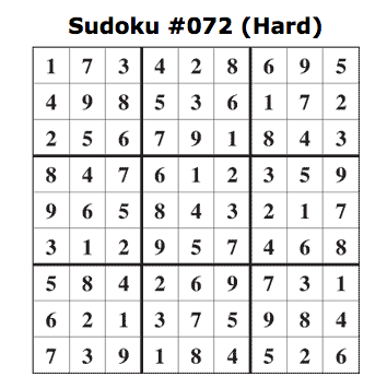 hard sudoku answers