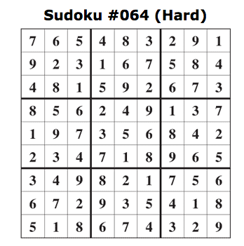 hard sudoku answers